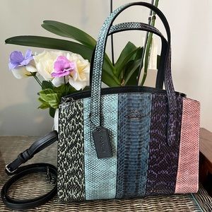 Coach Charlie 28 Ombre Genuine Snakeskin Rare